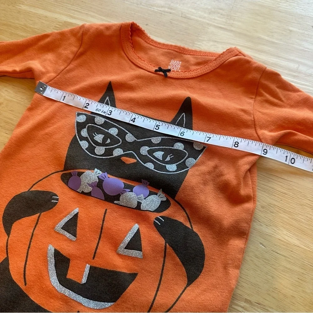Carter’s Just One You Orange Halloween Black Cat Pumpkin Top 18M